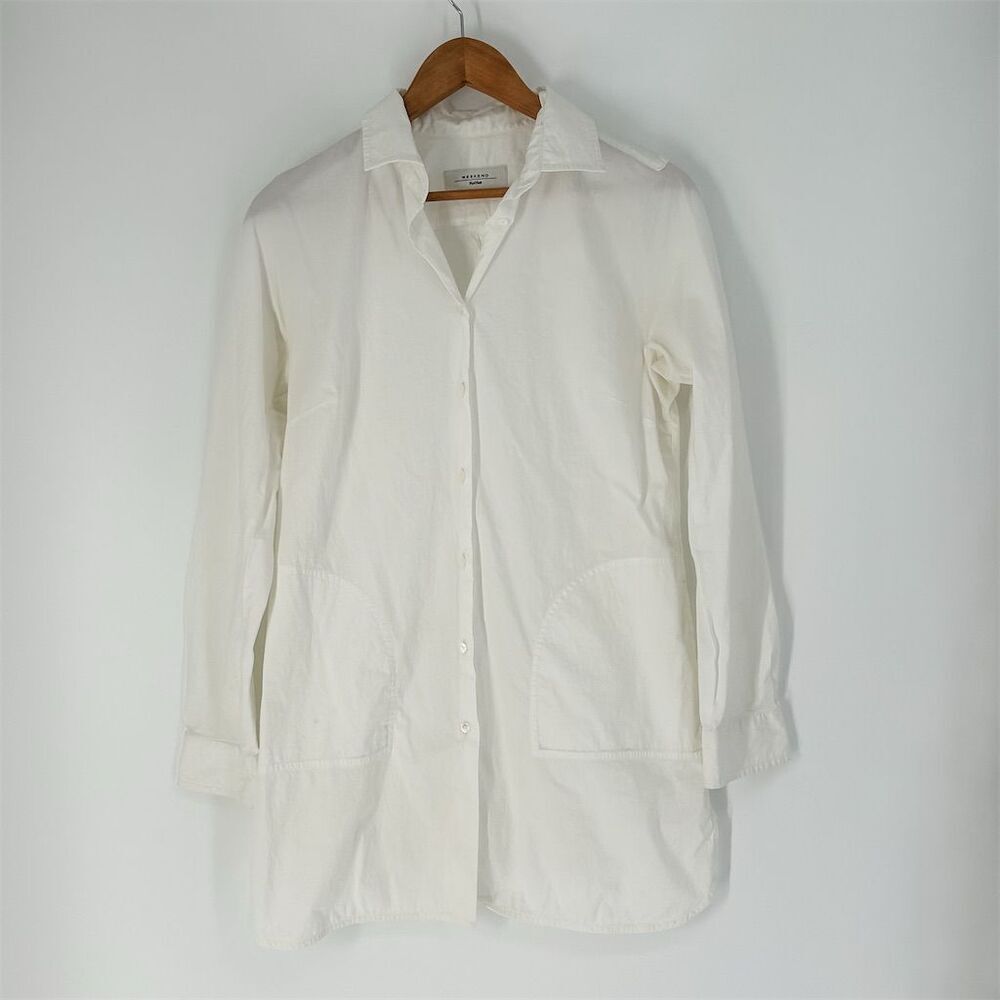 Max Mara Weekend Women's White Button Down Shirt Tunic Dress, size S - Picture 3 of 9